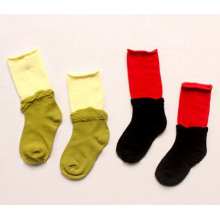 Children Cotton Crew Socks with Double Welt (KA025)